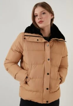 LELA High Collar Inflatable - Giacca Invernale - Camel