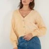LELA CardiganMustard Donna Maglieria L6S21I048-E11