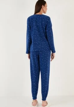 LELA SetPigiamaDark Blue Donna Intimo Notte E Loungewear L6S81P00V-K11 -Lela 59b61b7f8fcc4b1cadf698b79bca5113