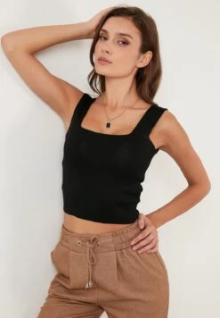 LELA Slim FitTopBlack Donna T-shirt E Top L6S21D027-Q11 -Lela 5aebc477a1df45f2bd87de6be5152fa0