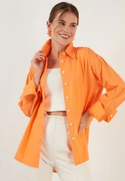 LELA Loose Fit - Camicia - Orange -Lela 5e96a4d175574bec8539550dbfda635b
