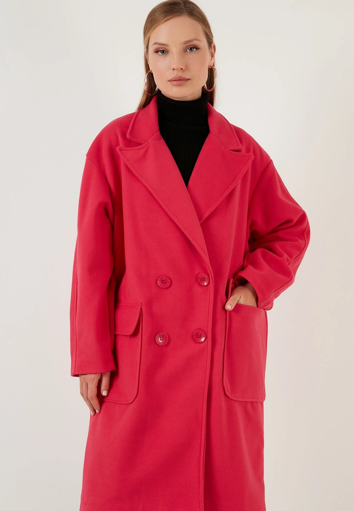 LELA Loose FitCappotto ClassicoFuchsia Donna Cappotti L6S21U01S-J11 1 LELA Loose FitCappotto ClassicoFuchsia Donna Cappotti L6S21U01S-J11