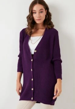 LELA Regular FitCardiganPurple Donna Maglieria L6S21I00T-I11