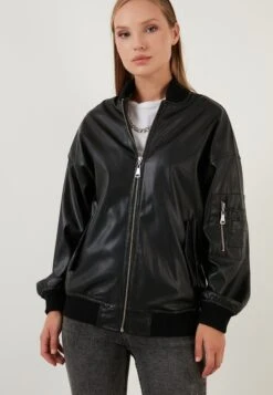 LELA Loose FitGiacca In SimilpelleBlack Donna Giacche E Blazer L6S21U01P-Q11