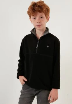 LELA Felpa In PileBlack Bambini Pullover & Cardigan L6S24K001-Q11 -Lela 650f8bb53237486e8e1dd8e57535a0d3