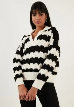 LELA PoloEcru/Black Donna T-shirt E Top L6S21I05G-Q11 -Lela 651ef83121c84b61ac547ac7d97b41d8