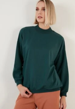 LELA Regular FitFelpaDark Green Melange Donna Felpe L6S21J00D-M13 -Lela 660b1d3f17e04c9385f42b5881678a27