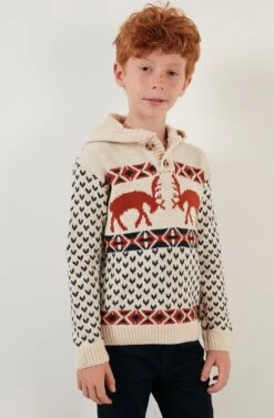 LELA Regular FitFelpa Con CappuccioBeige Bambini Pullover & Cardigan L6S24J006-B11 -Lela 6610928385634421b1e469a65a527df9