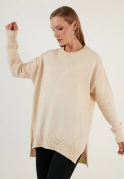 LELA Loose FitMaglioneBeige Donna Maglieria L6S21I04J-B11 -Lela 66aab051c02f4bd0a347c364fbe33aae