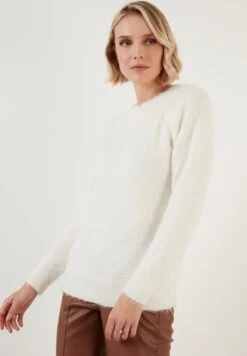 LELA Regular FitMaglioneEcru Donna Maglieria L6S21I045-A11 -Lela 6703b48a76c74ffcba000ec72e7f843a