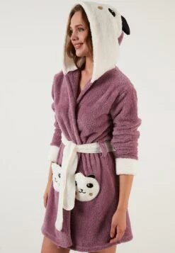 LELA Regular FitAccappatoioLilac Donna Intimo Notte E Loungewear L6S81P00B-I11 -Lela 6776acfa7808495db77312cc74ec58c7