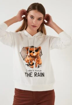 LELA Regular FitFelpa Con CappuccioWhite Donna Felpe L6S21J00Z-A11 -Lela 67e0a7b3b9ba4d669b3b1efdcf666c0a