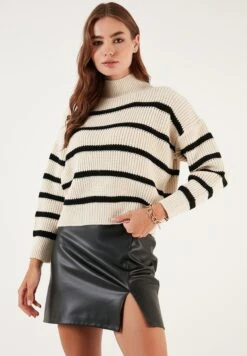 LELA MaglioneCream Black Donna Maglieria L6S21I05J-A11