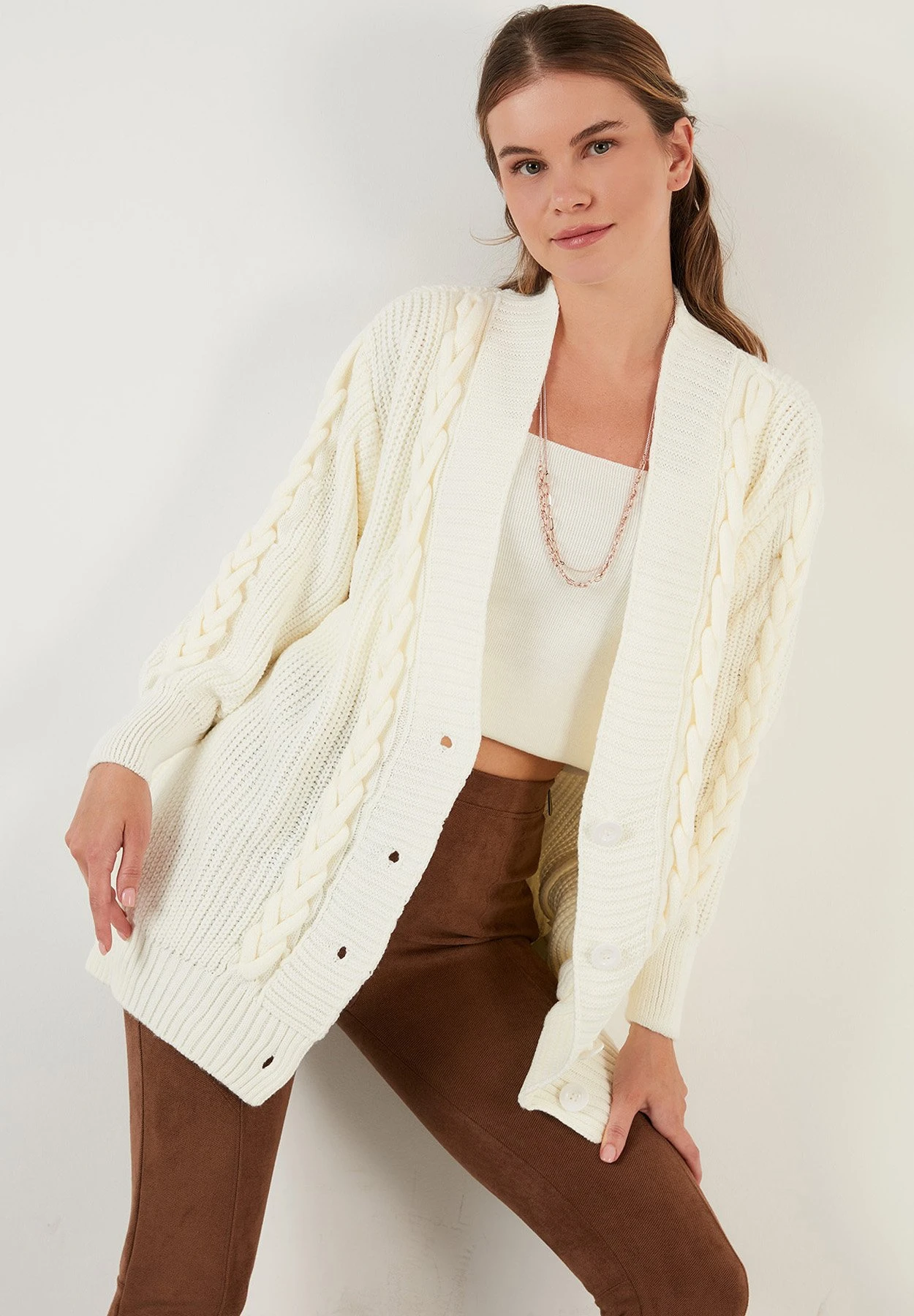 LELA Cardigan - Ecru 4 LELA Cardigan - Ecru - immagine 4