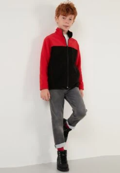 LELA Regular FitFelpa Con ZipRed Black Bambini Pullover & Cardigan L6S24J001-Q11 -Lela 7173dbdc9230421a98f3bf473cae1318