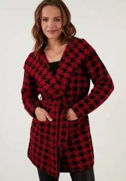 LELA Regular FitCardiganBlack-Red Donna Maglieria L6S21I02H-G11