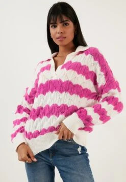 LELA Polo - Ecru/Fuchsia -Lela 742a96e6d84046489ce48a22e482345c