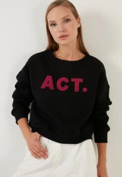 LELA FelpaBlack Donna Felpe L6S21J01D-Q11 -Lela 74e3c84b00f246ce909288dc29460c5e