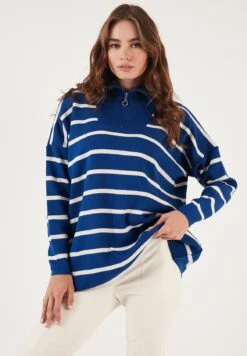 LELA MaglioneRoyal Blue/Light Stone Donna Maglieria L6S21I05C-K11 -Lela 7754cc8ac7424f6986f2823e553c8b00