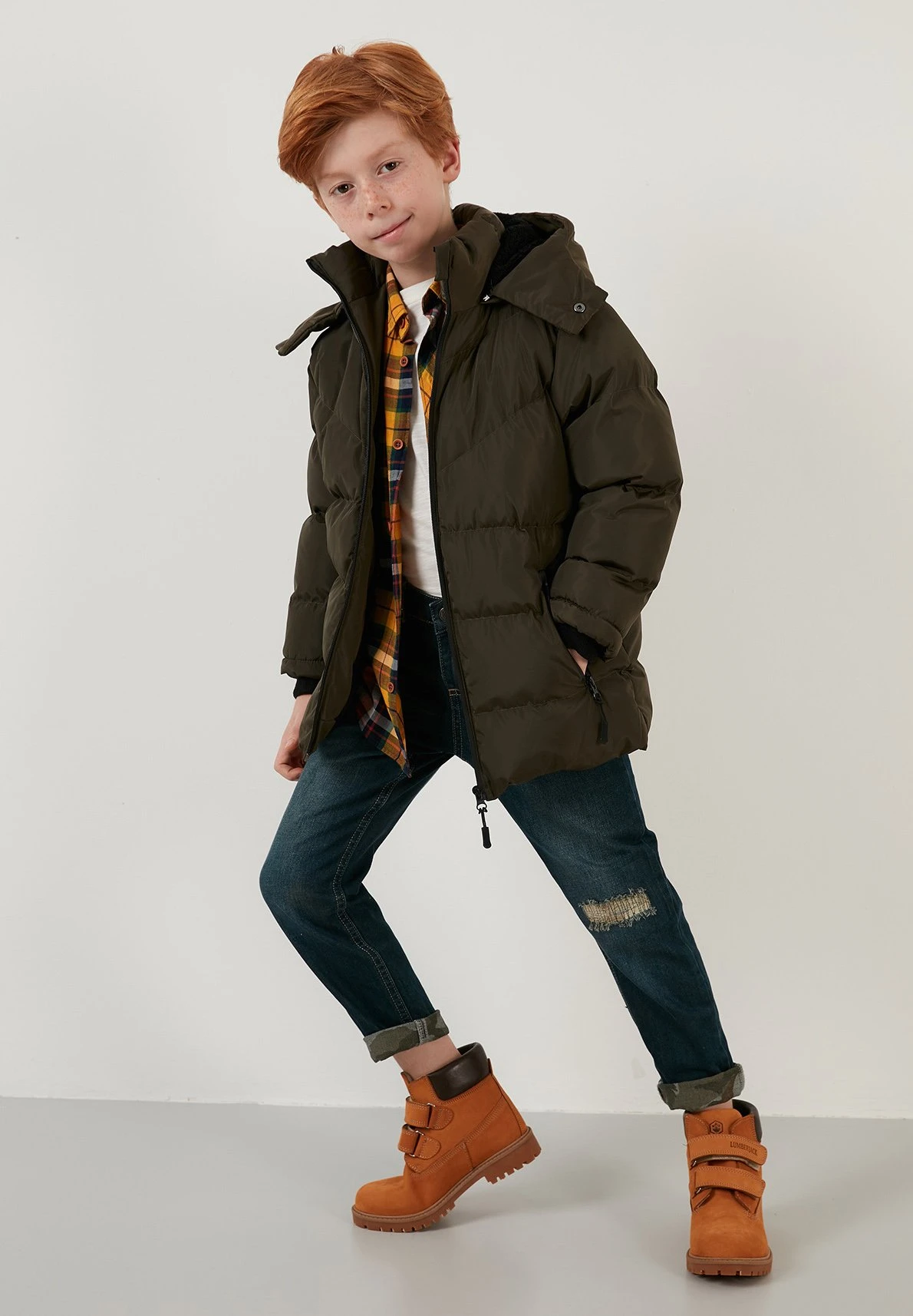 LELA Cappotto InvernaleKhaki Bambini Abbigliamento Outwear L6S24L00O-N11 6 LELA Cappotto InvernaleKhaki Bambini Abbigliamento Outwear L6S24L00O-N11 - immagine 6