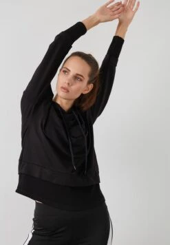 LELA Felpa Con CappuccioBlack Donna Felpe L6S21I005-Q11