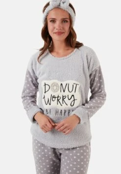 LELA SetPigiamaGrey Donna Intimo Notte E Loungewear L6S81P004-C11 -Lela 7b7df444e92f41db8742d1d0c24c0f04