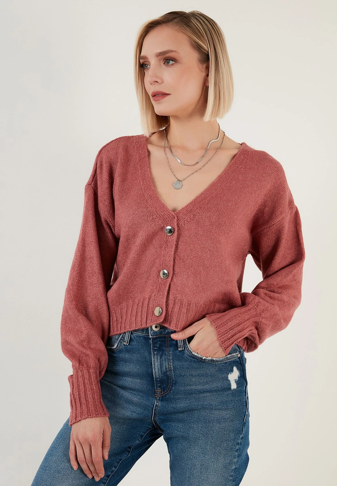 LELA Cardigan - Dusty Rose 3 LELA Cardigan - Dusty Rose - immagine 3
