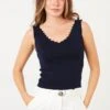 LELA Regular FitTopNavy Blue Donna T-shirt E Top L6S21D01T-K11
