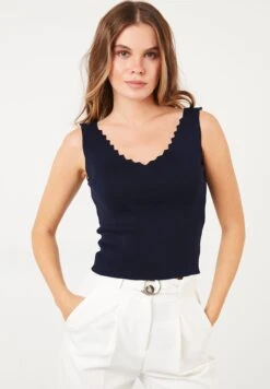 LELA Regular FitTopNavy Blue Donna T-shirt E Top L6S21D01T-K11