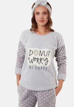 LELA SetPigiamaGrey Donna Intimo Notte E Loungewear L6S81P004-C11 -Lela 80e1e5321204433586205149289ee6ba