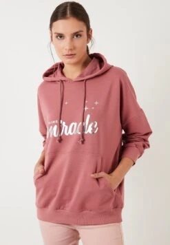 LELA Loose FitFelpa Con CappuccioDusty Rose Color Donna Felpe L6S21J00O-J11