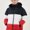 LELA Removable Hooded InflatableCappotto InvernaleD Blue White Red Bambini Abbigliamento Outwear L6S26L000-K11