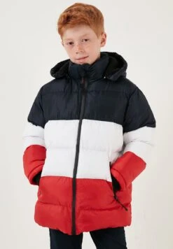 LELA Removable Hooded InflatableCappotto InvernaleD Blue White Red Bambini Abbigliamento Outwear L6S26L000-K11