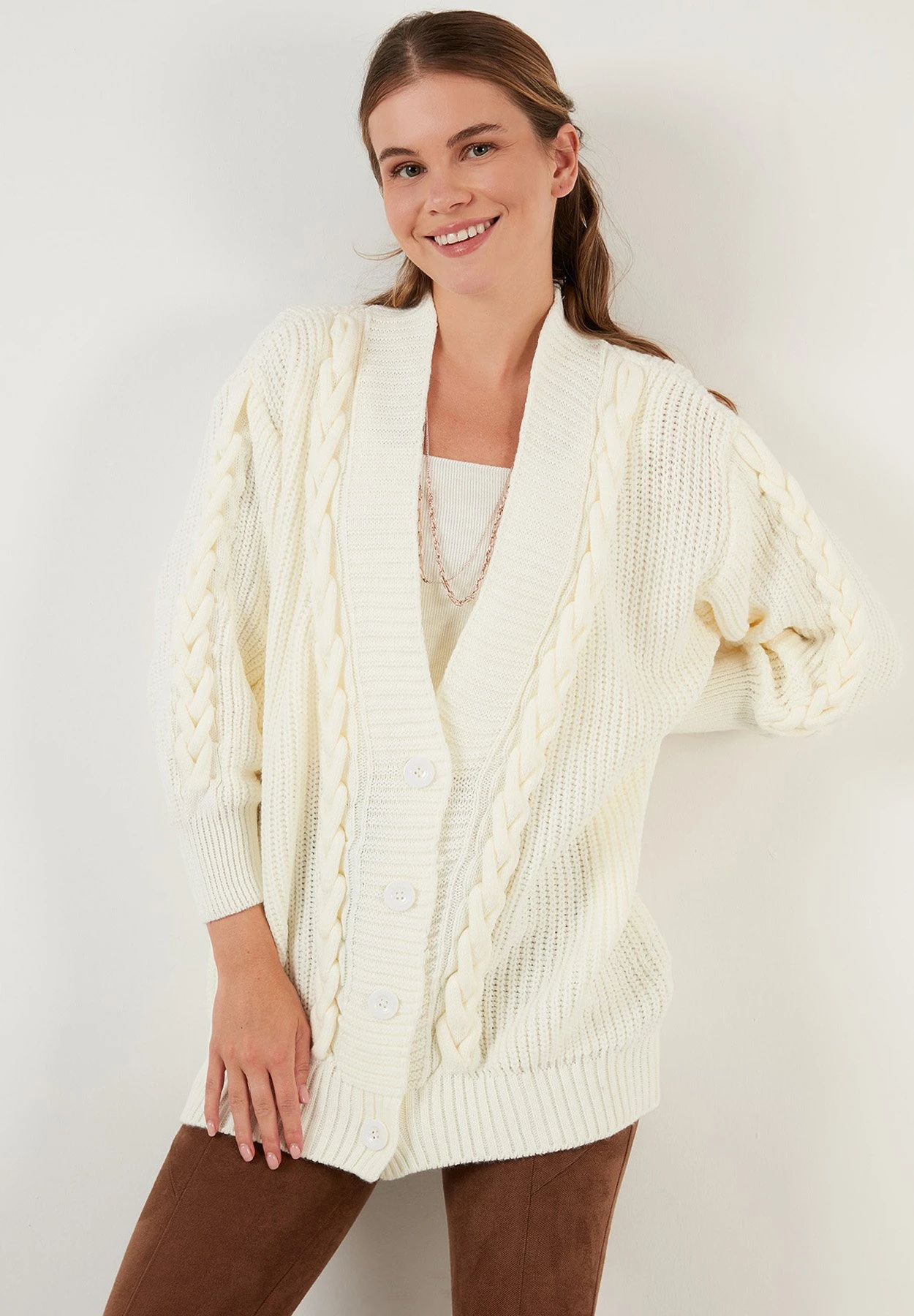 LELA Cardigan - Ecru 1 LELA Cardigan - Ecru