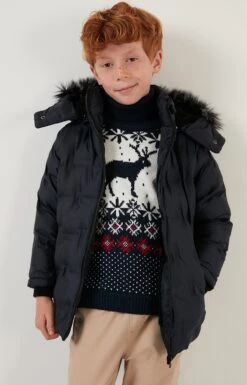 LELA Regular FitCappotto InvernaleDark Blue Bambini Abbigliamento Outwear L6S24L00M-K11