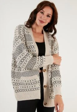 LELA Regular FitCardiganEcru Donna Maglieria L6S21I02R-A11