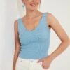 LELA Regular FitTopLight Blue Donna T-shirt E Top L6S21D01T-K12