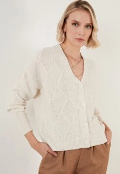 LELA CardiganEcru Donna Maglieria L6S21I03R-A11 9 LELA CardiganEcru Donna Maglieria L6S21I03R-A11 -Lela 8ae3d74549334470b6b6050845d016c6