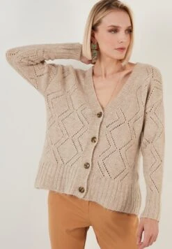 LELA Regular Fit - Cardigan - Beige