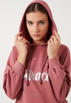 LELA Loose FitFelpa Con CappuccioDusty Rose Color Donna Felpe L6S21J00O-J11 -Lela 9206629c588d44acaefd74ab433d3662