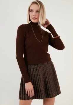 LELA Regular FitMaglioneBrown Donna Maglieria L6S21I039-O11 -Lela 924d52c4e70e4df69a1386346ac631de