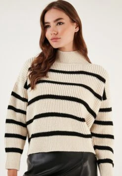 LELA MaglioneCream Black Donna Maglieria L6S21I05J-A11 -Lela 9550beb71e8e4947a7d40c7b4d3e6590