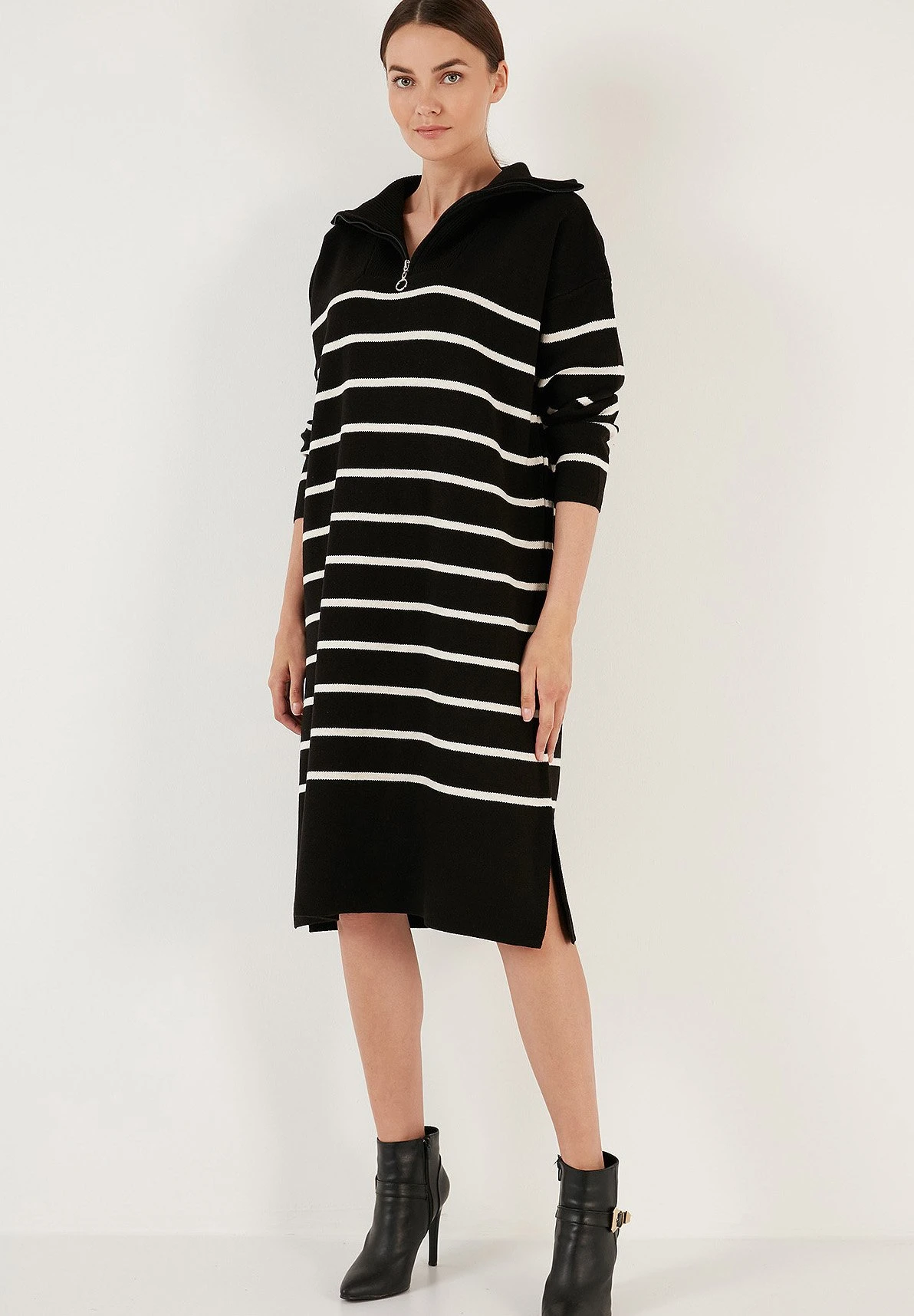 LELA Abito In MagliaBlack/Cream Donna Vestiti L6S21C02L-Q11 2 LELA Abito In MagliaBlack/Cream Donna Vestiti L6S21C02L-Q11 - immagine 2