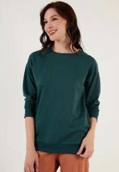 LELA Regular FitFelpaDark Green Melange Donna Felpe L6S21J00H-M12 -Lela 98185a8ca1f94294b757db81d51b3448