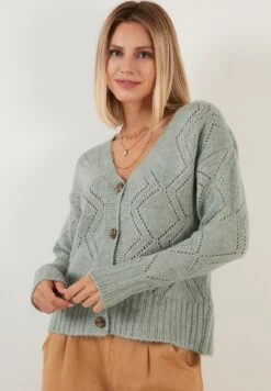 LELA Regular FitCardiganAlmond Green Donna Maglieria L6S21I03F-M11 -Lela 9b34c956f03545258d856e63628f94cc