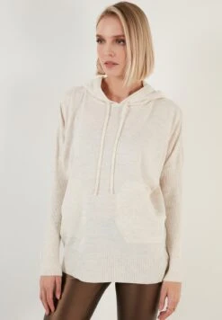 LELA Regular FitFelpa Con CappuccioEcru Donna Maglieria L6S21I033-A11