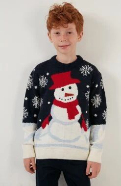 LELA Regular FitMaglioneDark Blue Bambini Pullover & Cardigan L6S24J004-K11