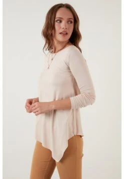 LELA Asymmetric Cut Crew Neck Maglietta A Manica LungaStone Donna T-shirt E Top L6S21E000-C11 -Lela a00c37ba7c1c4630ad8a739e53072d1d