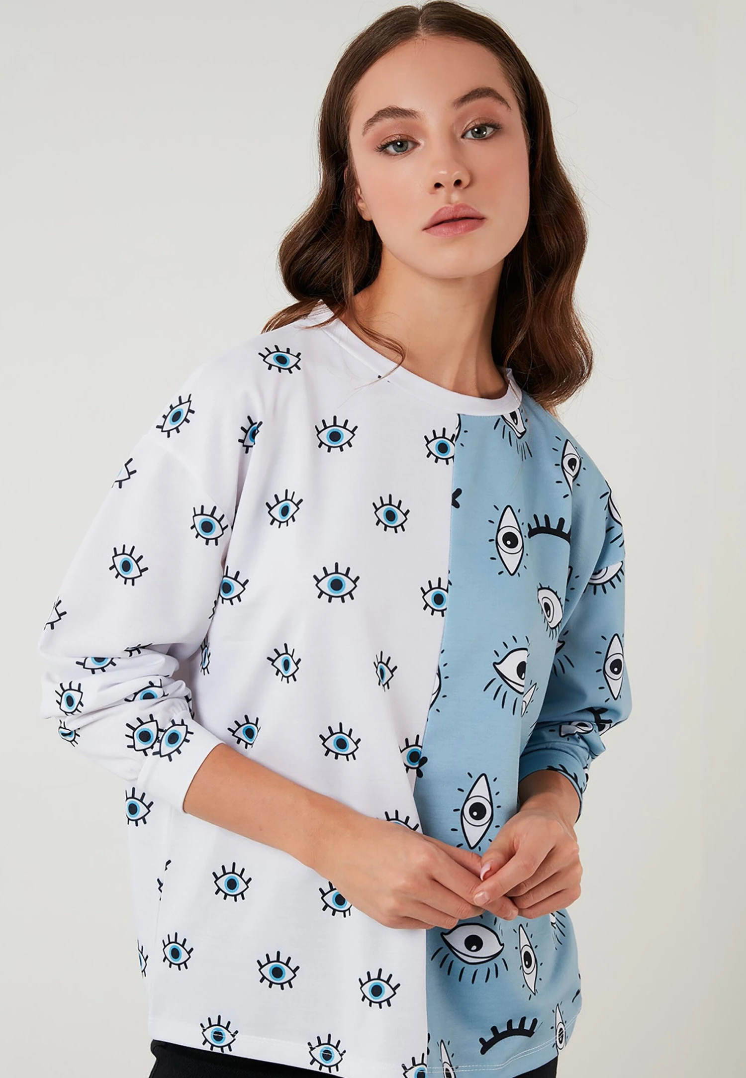 LELA Crew Neck- Felpa - Blue 3 LELA Crew Neck- Felpa - Blue - immagine 3