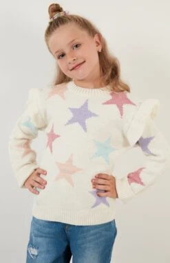 LELA Regular FitMaglioneEcru Bambini Pullover & Cardigan L6S23J001-A11
